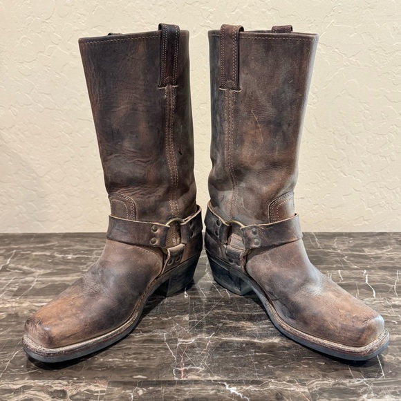 Frye 12R Leather Harness Boots - Picture 8 of 13